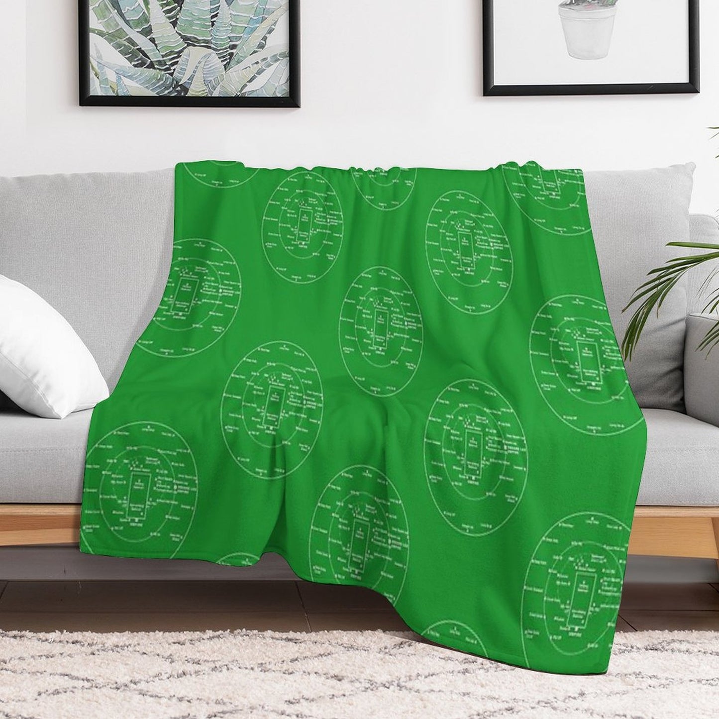 CRICKET PITCH POSITIONS- Fielding Positions Diagram Throw Blanket