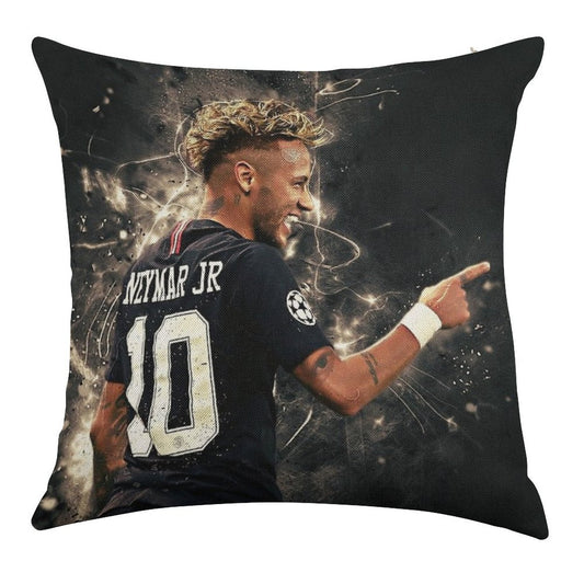 Neymar  #111 Linen Throw Pillow Cover