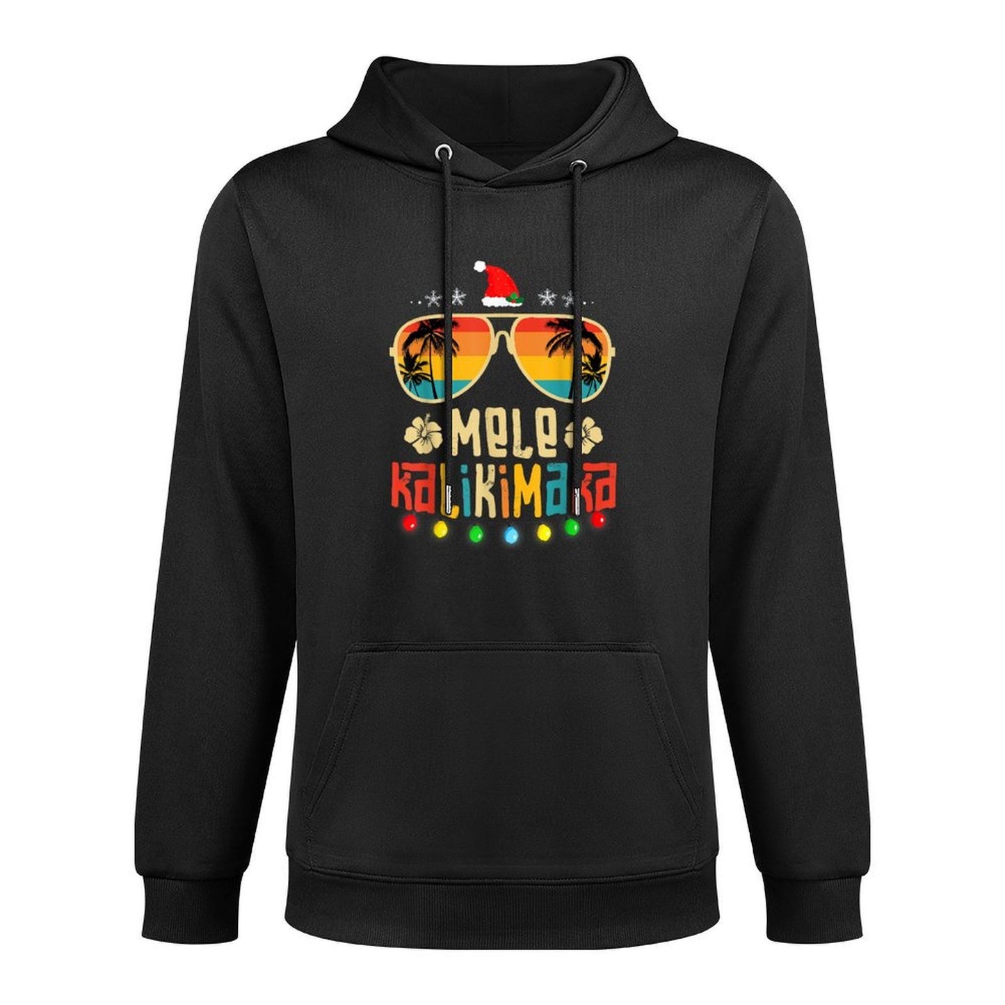 Mele Kalikimaka Christmas Hawaiian Apparel, Santa Women Men Unisex Design Hoodie