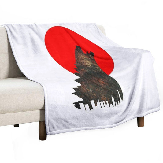 Gojira Japan Throw Blanket