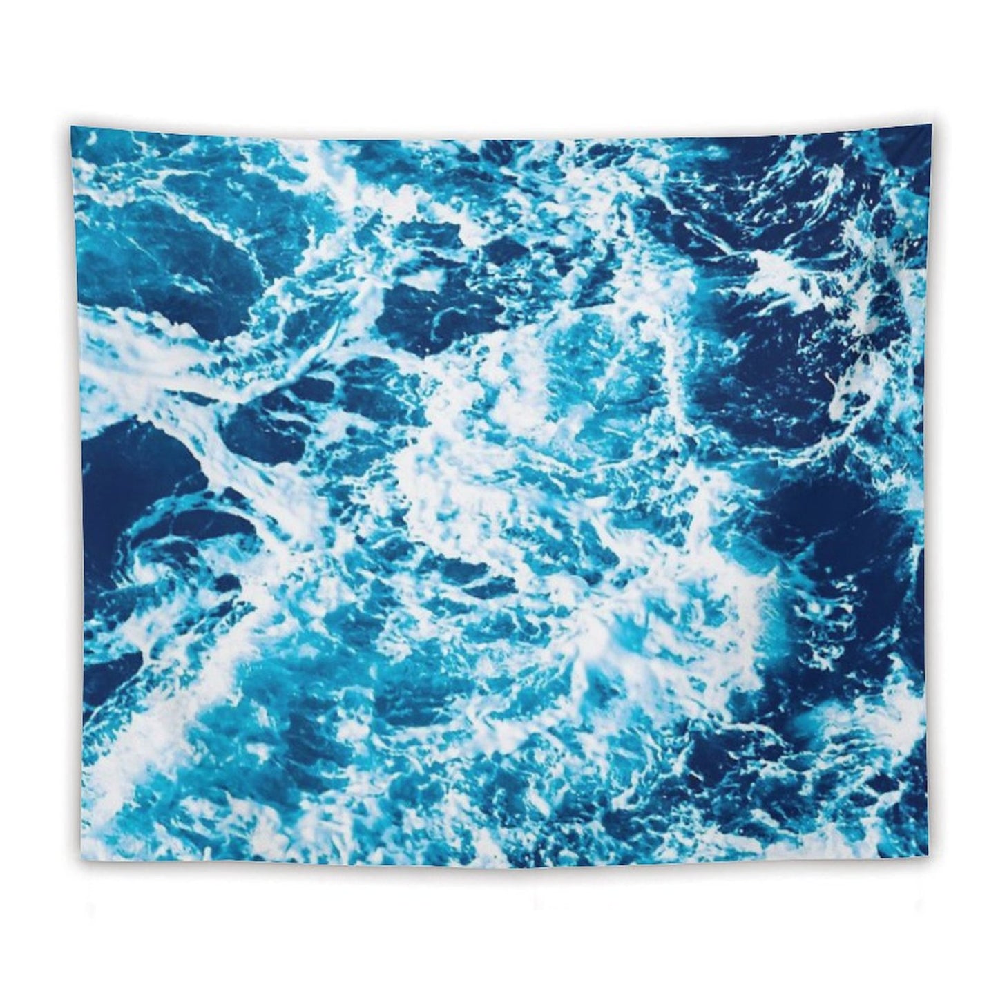 Turquoise Ocean Wave - Electric Marbled Seas Tapestry