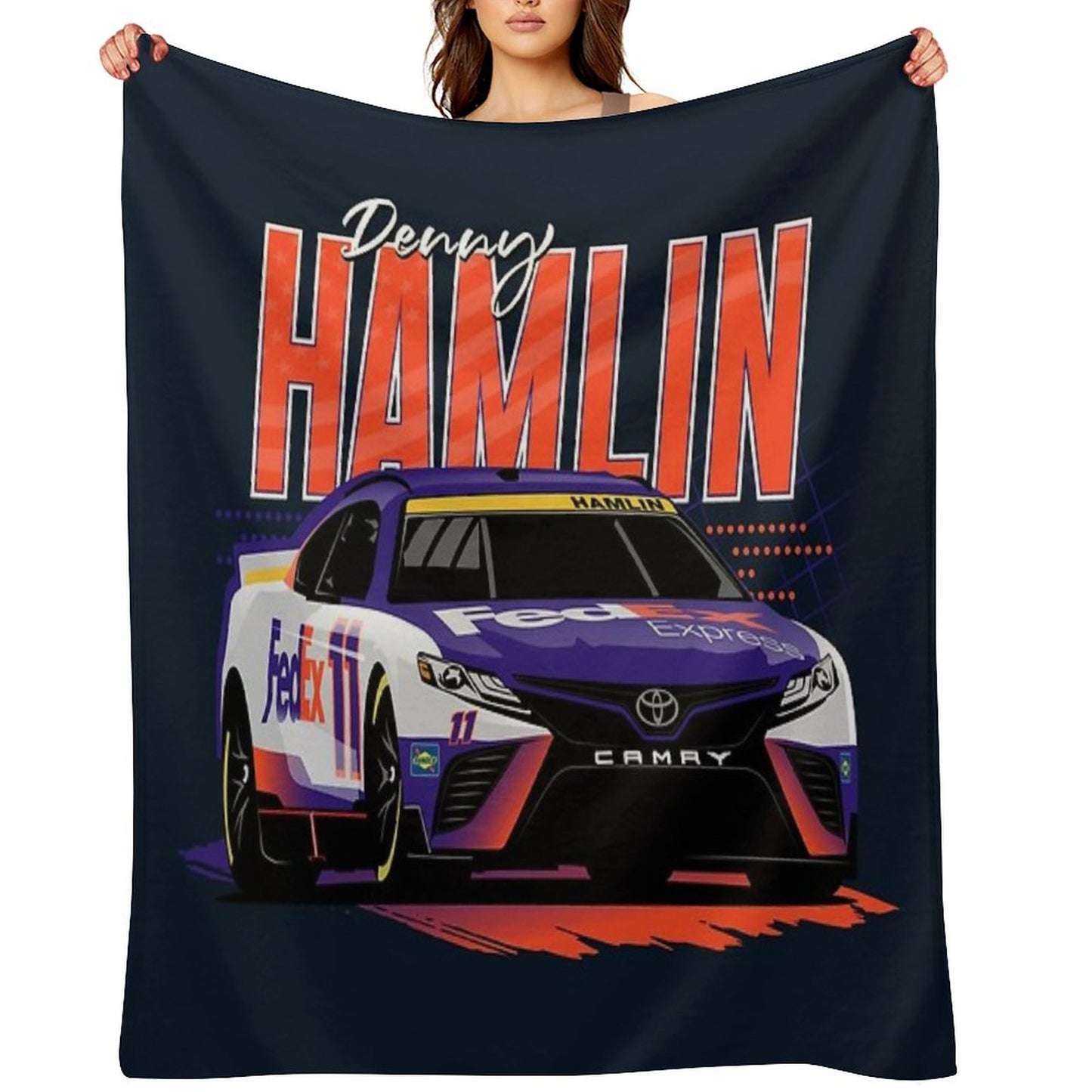 Denny Hamlin 2022 Nascar Playoffs Throw Blanket