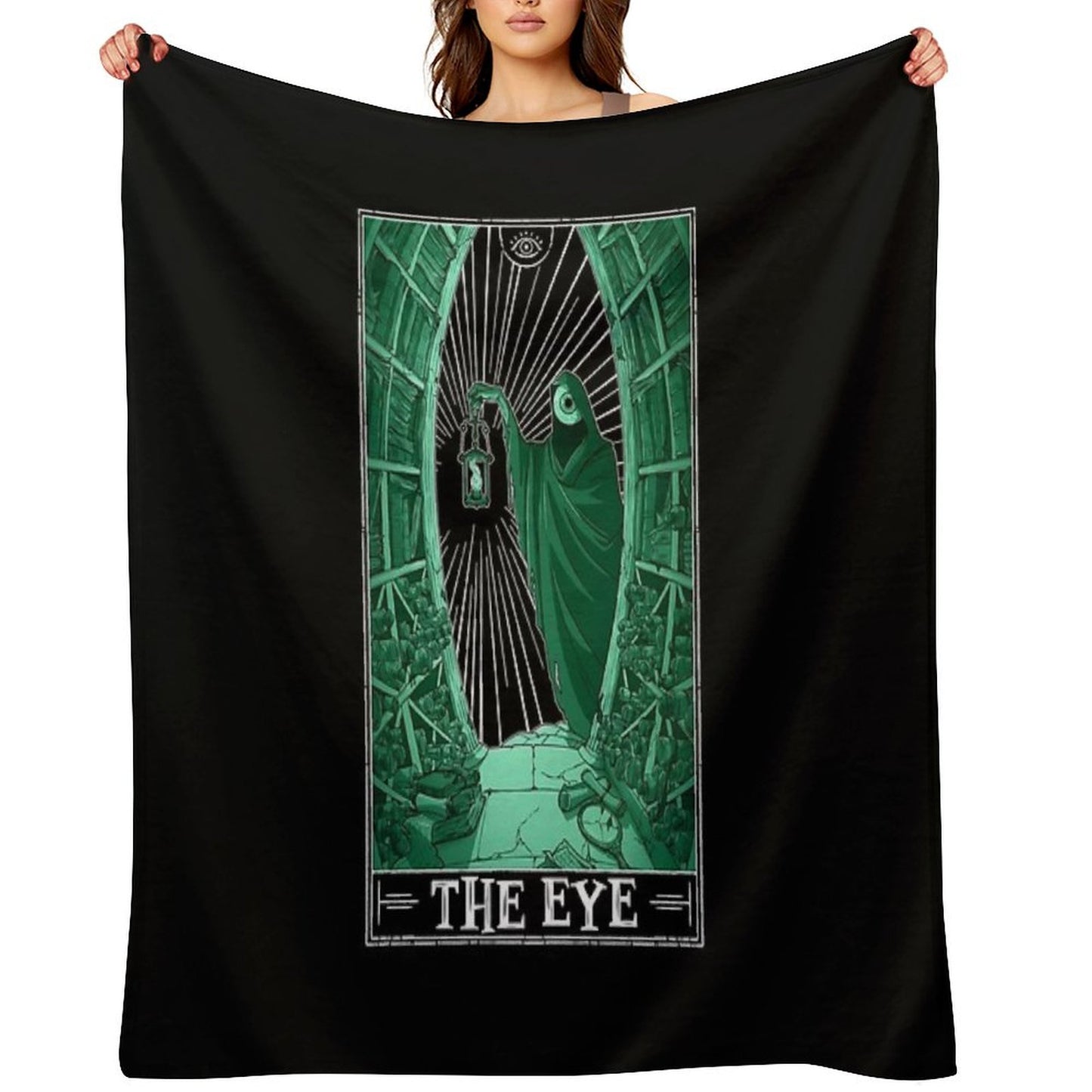 The Eye Tarotesque (Dark) Throw Blanket