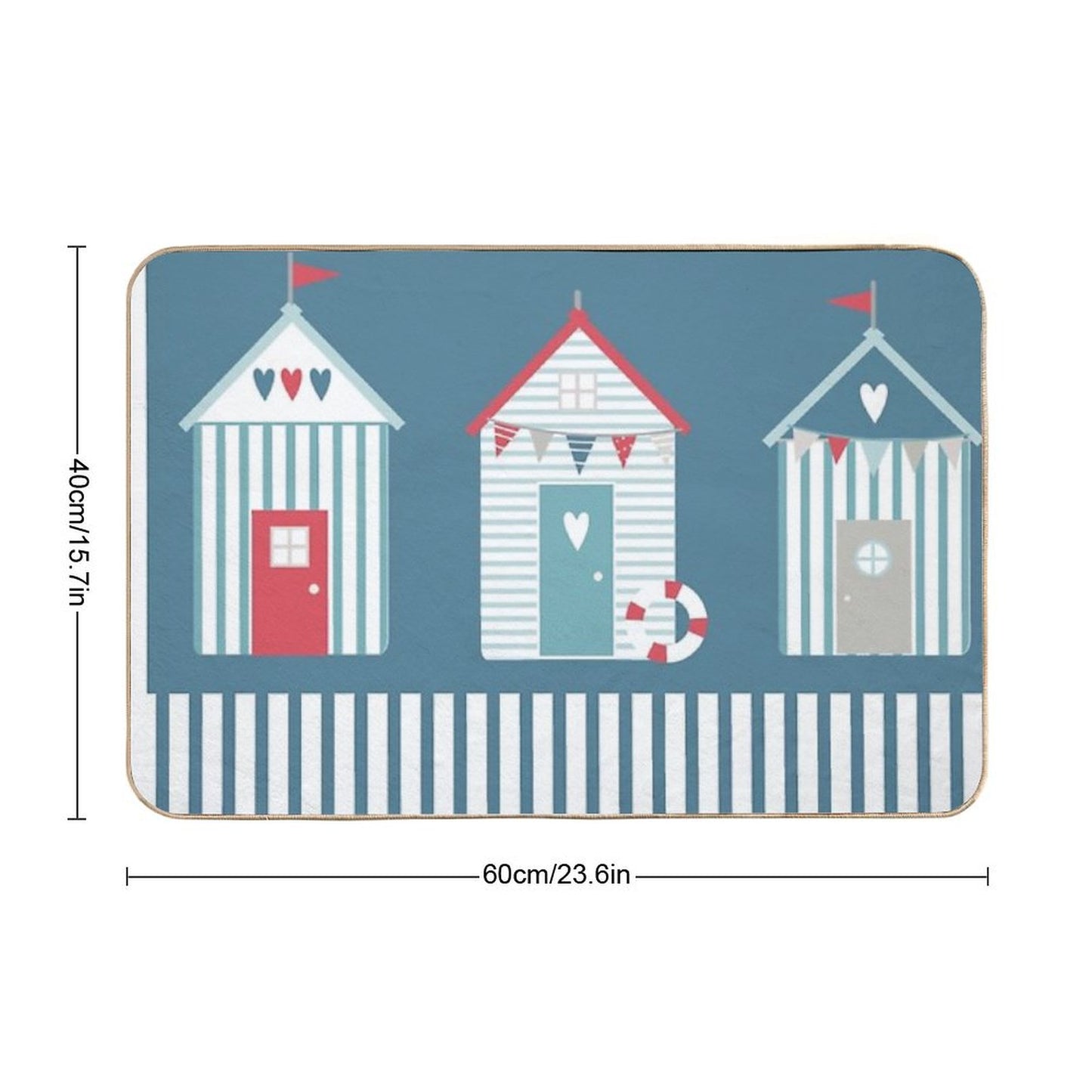 By The Sea Beach Huts Bath Mat