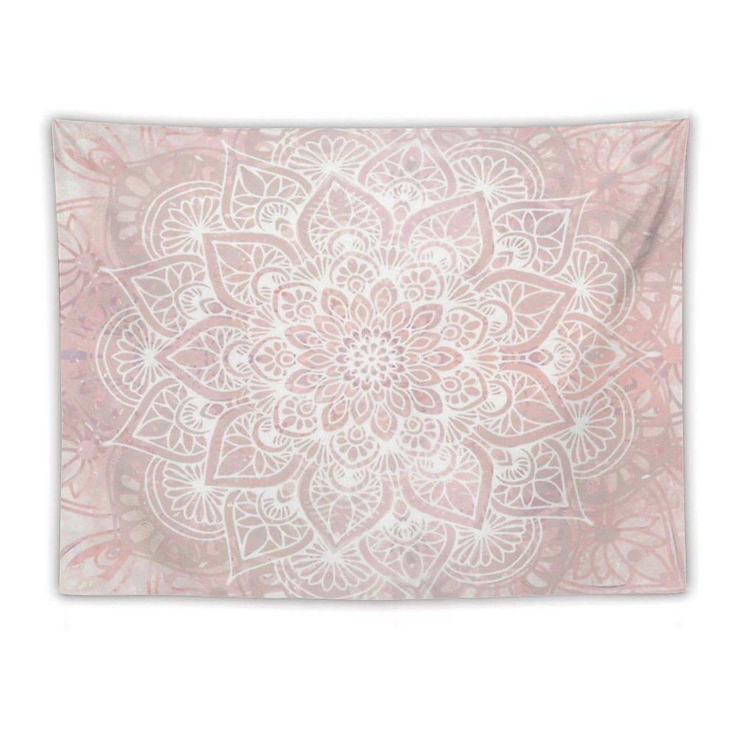 Mandala Yoga Love, Pastel Pink Tapestry