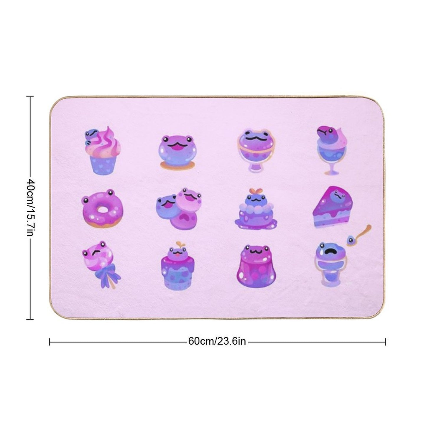 Blueberry Frog Bath Mat