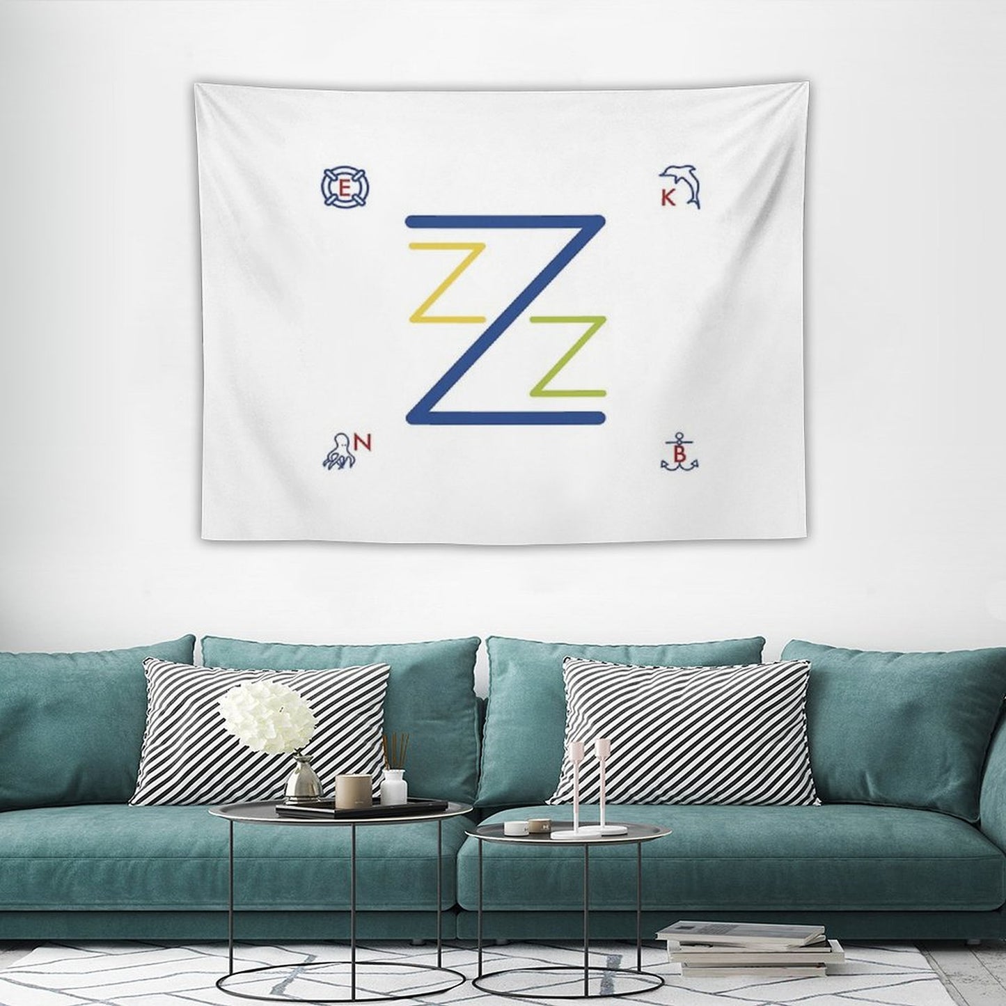Team Zissou Flag Tapestry