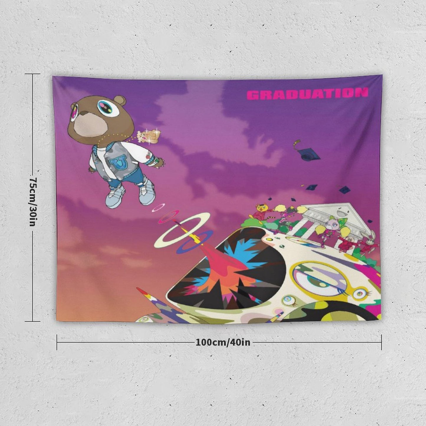 Kanye West Rapper Graduation Tapestry