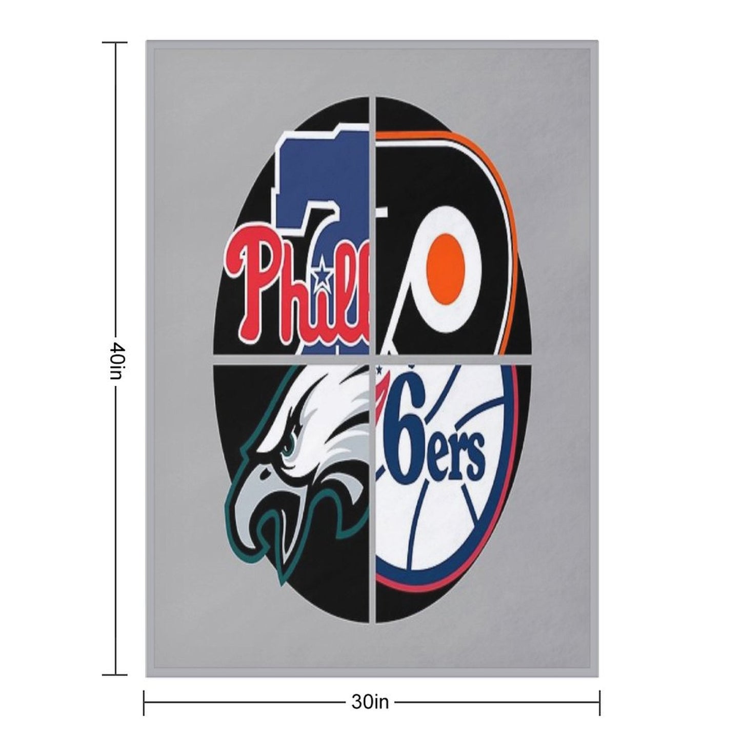 Philadelphia Sports Quad Throw Blanket