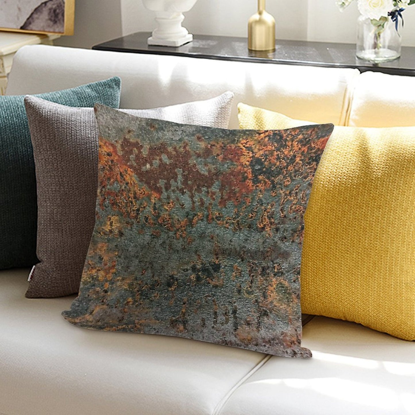 Rust Soft Multiple Sizes Throw Pillow