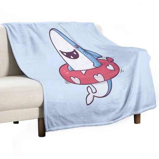 Shark Summer Fun Throw Blanket