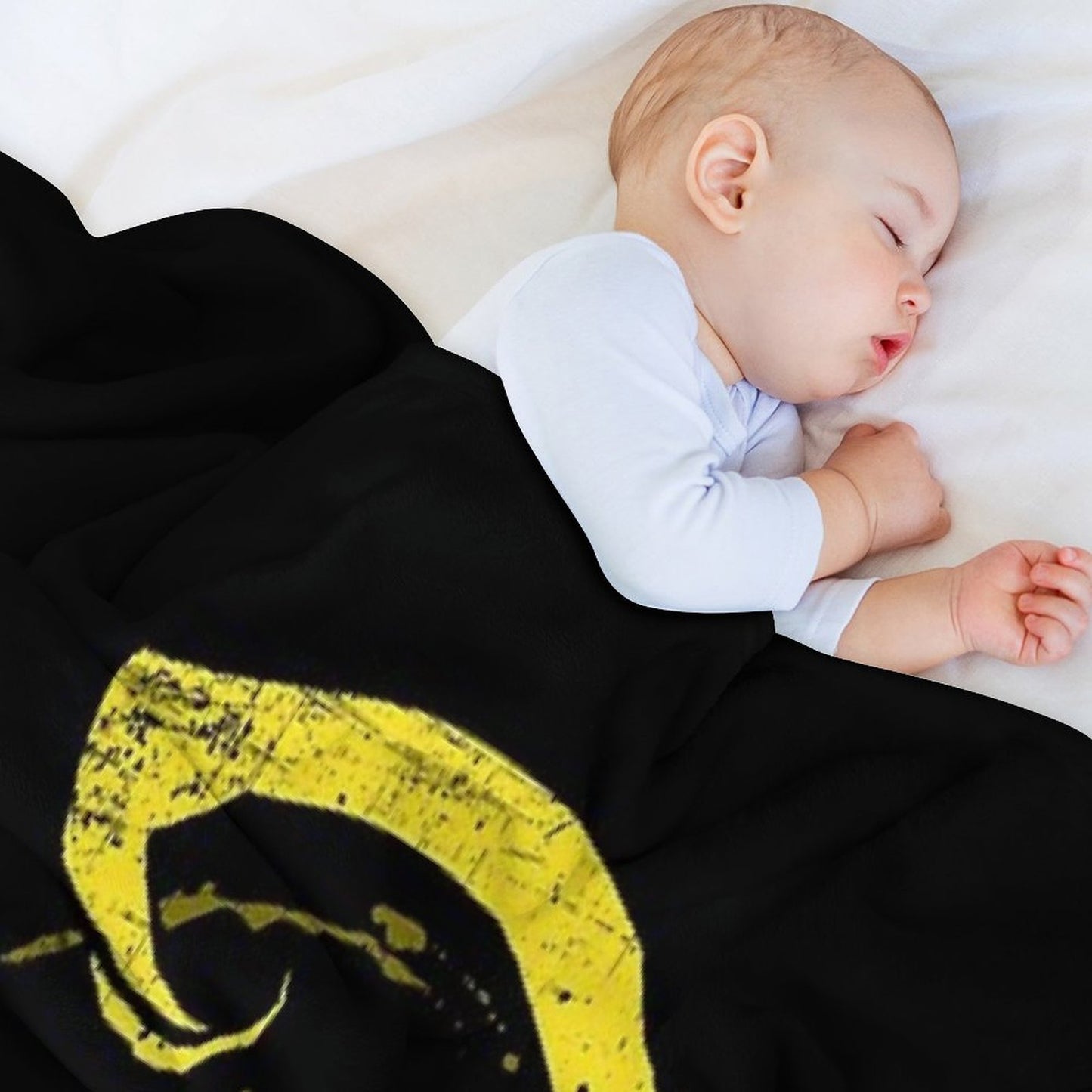 Yellow Sign - King in Yellow Throw Blanket