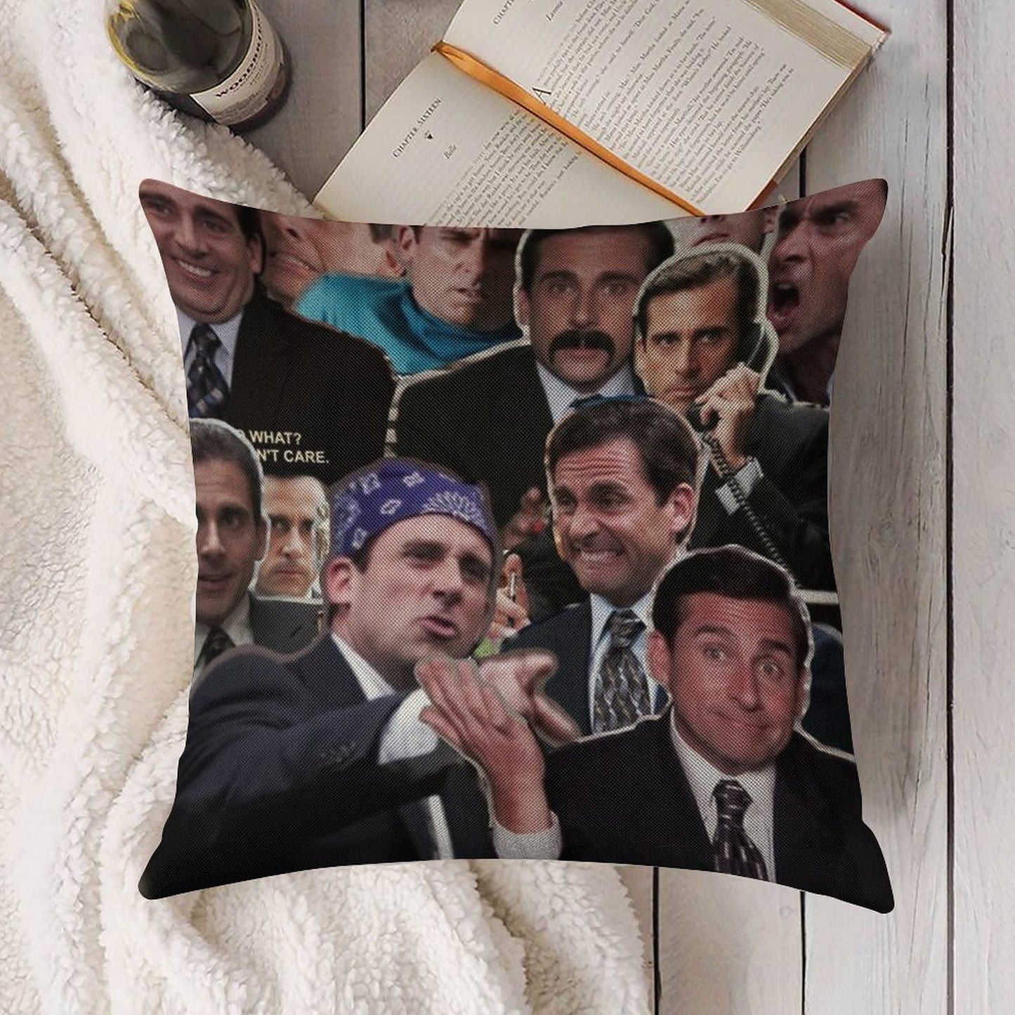 The Office Michael Scott - Steve Carell Linen Throw Pillow Cover