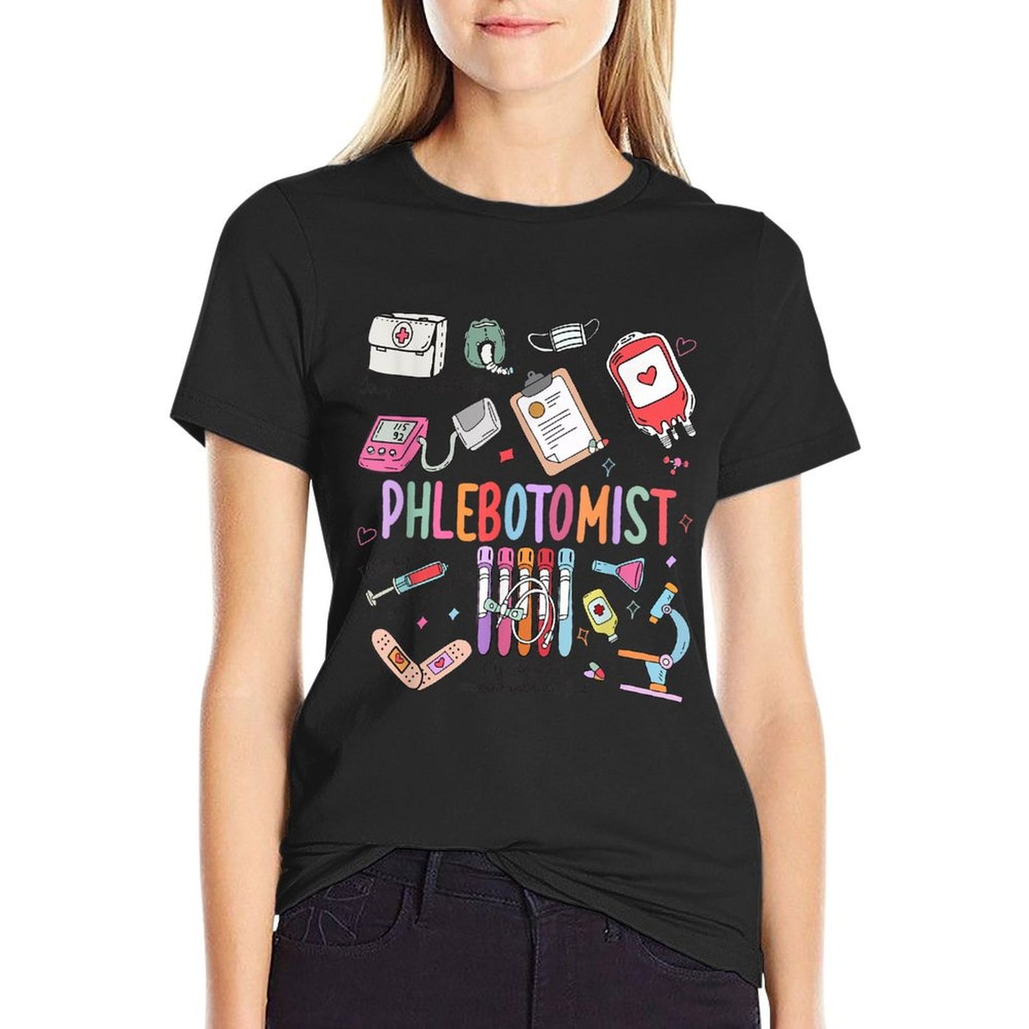 Women Phlebotomist Tech Phleb Tech Nurse Appreciation T-Shirt