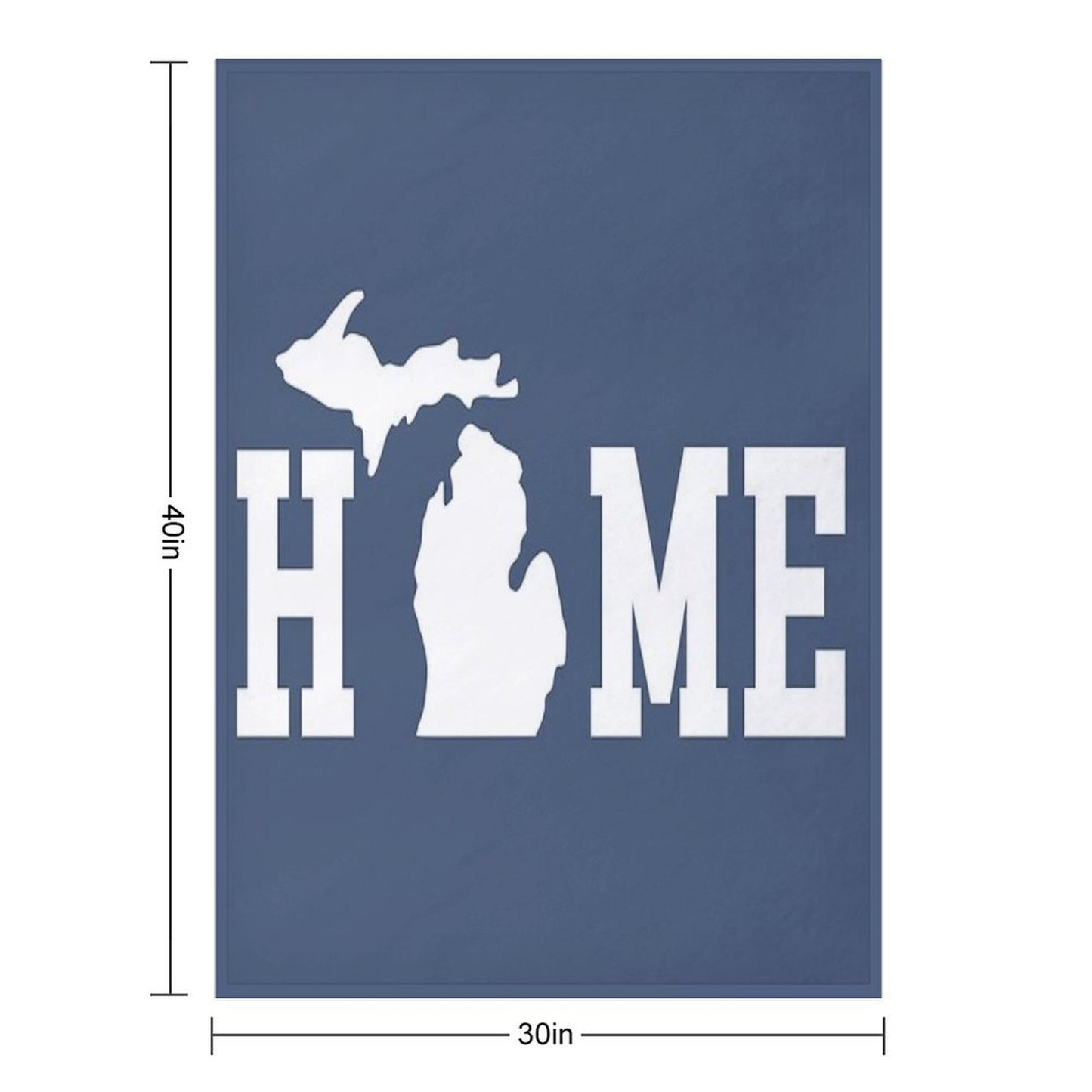Michigan Is Home - All White Throw Blanket