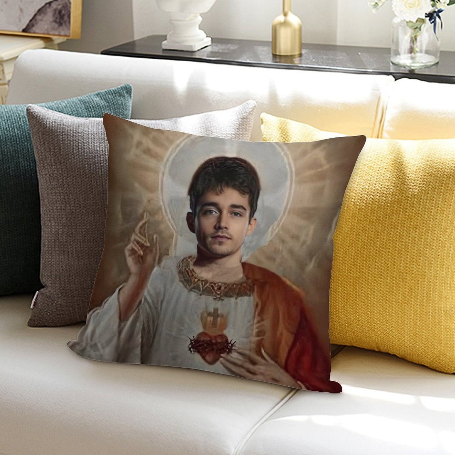 Charles Leclerc Soft Easy Maintenance Throw Pillow