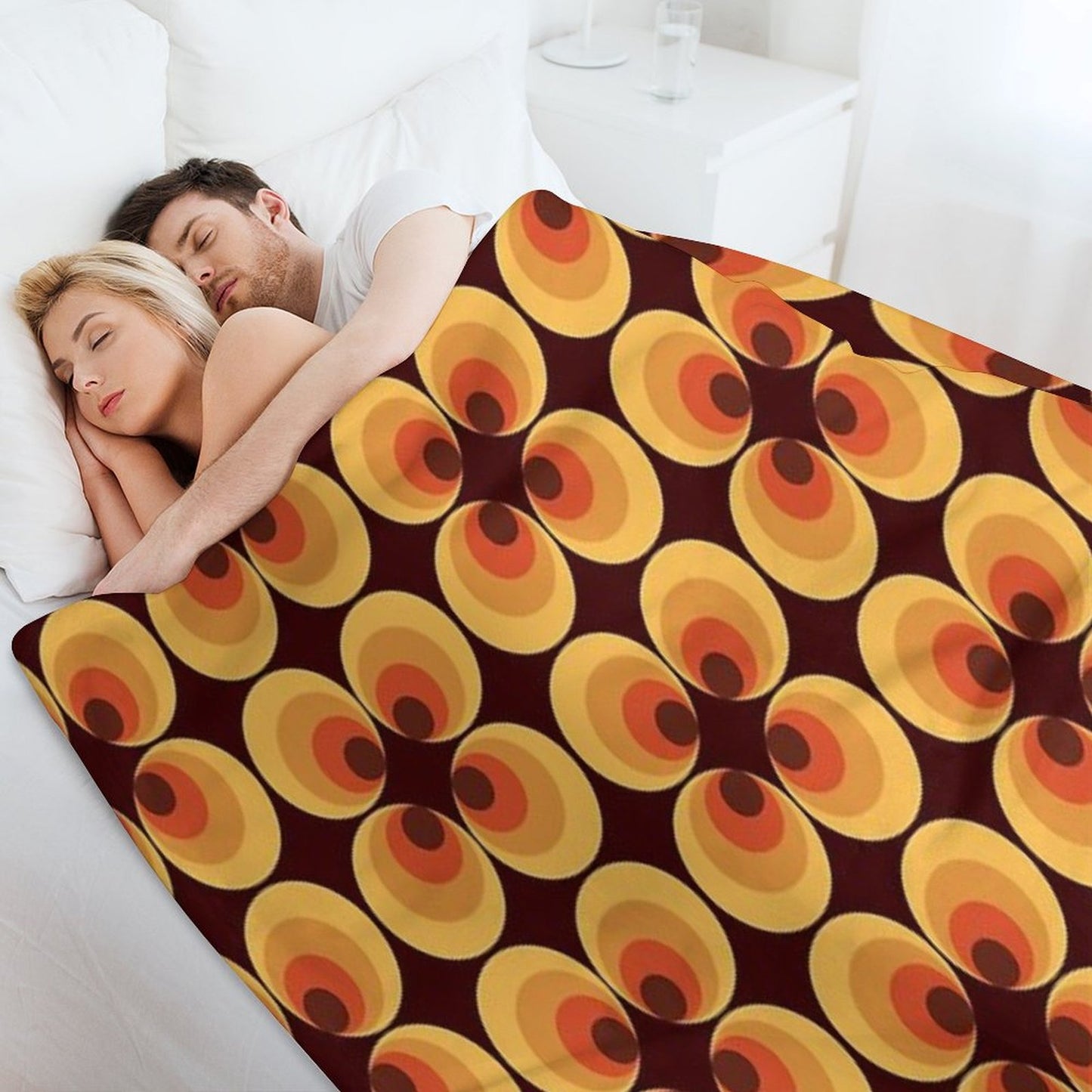 Retro Orange Throw Blanket