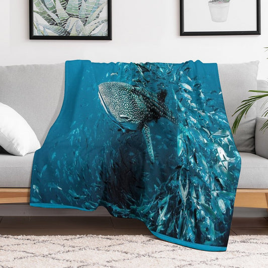 Whale Shark Award Winning Photo Throw Blanket