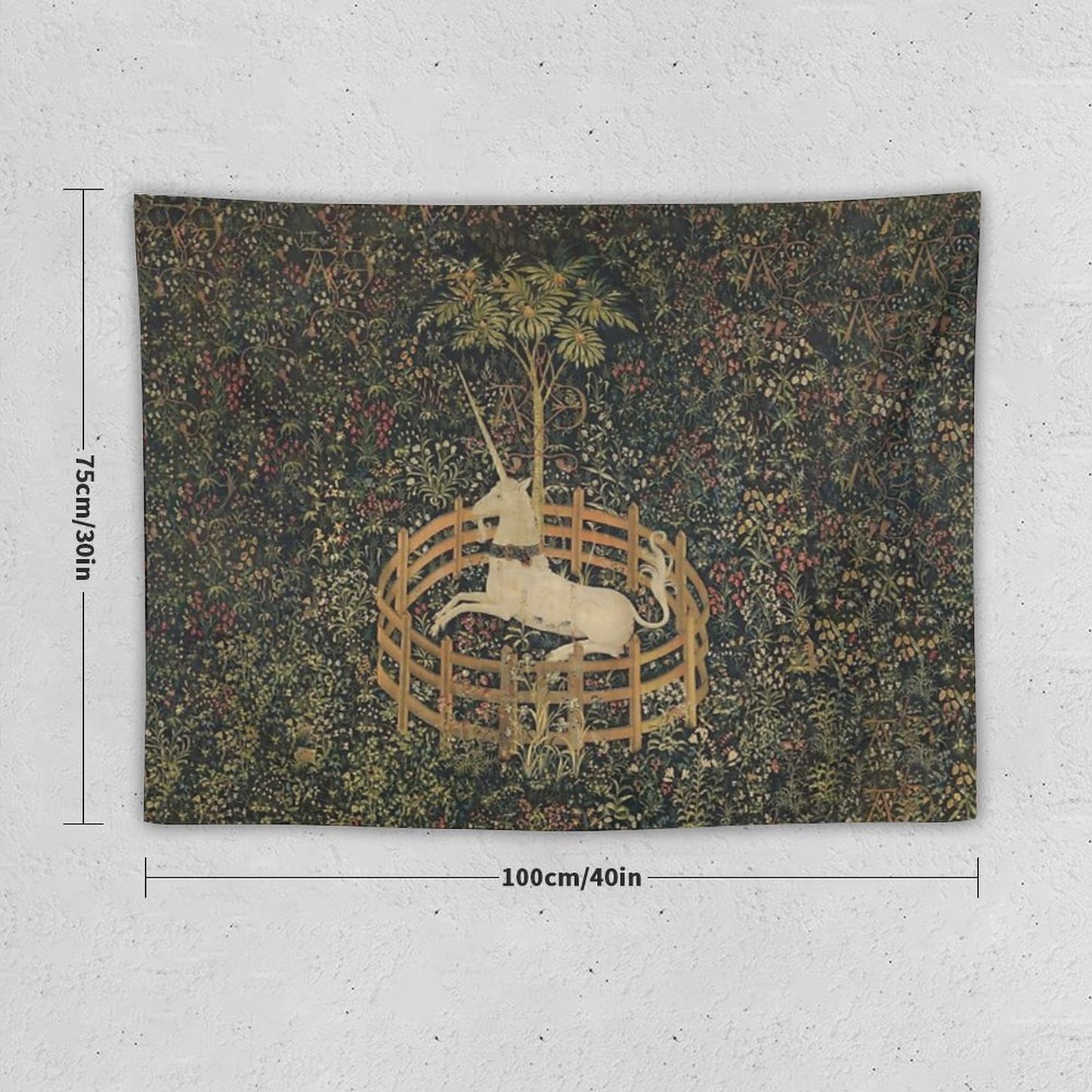 The Unicorn Tapestry (The Unicorn Is in Captivity And No Longer Dead) Tapestry