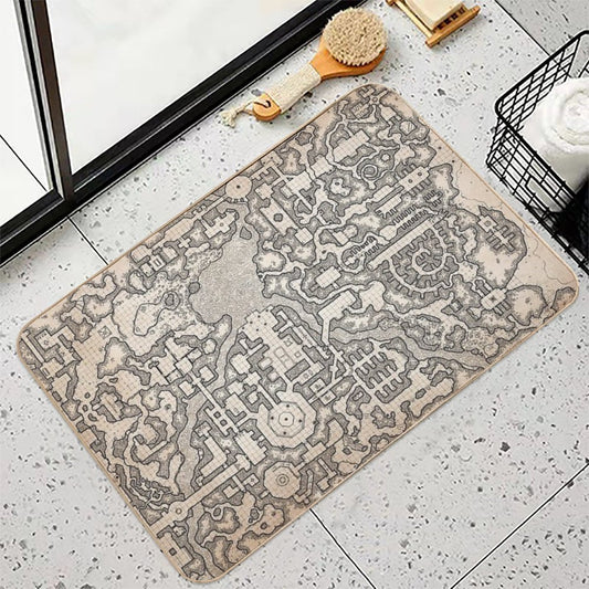 The Winter Tombs - A Massive Dungeon Complex by Dyson Logos Bath Mat