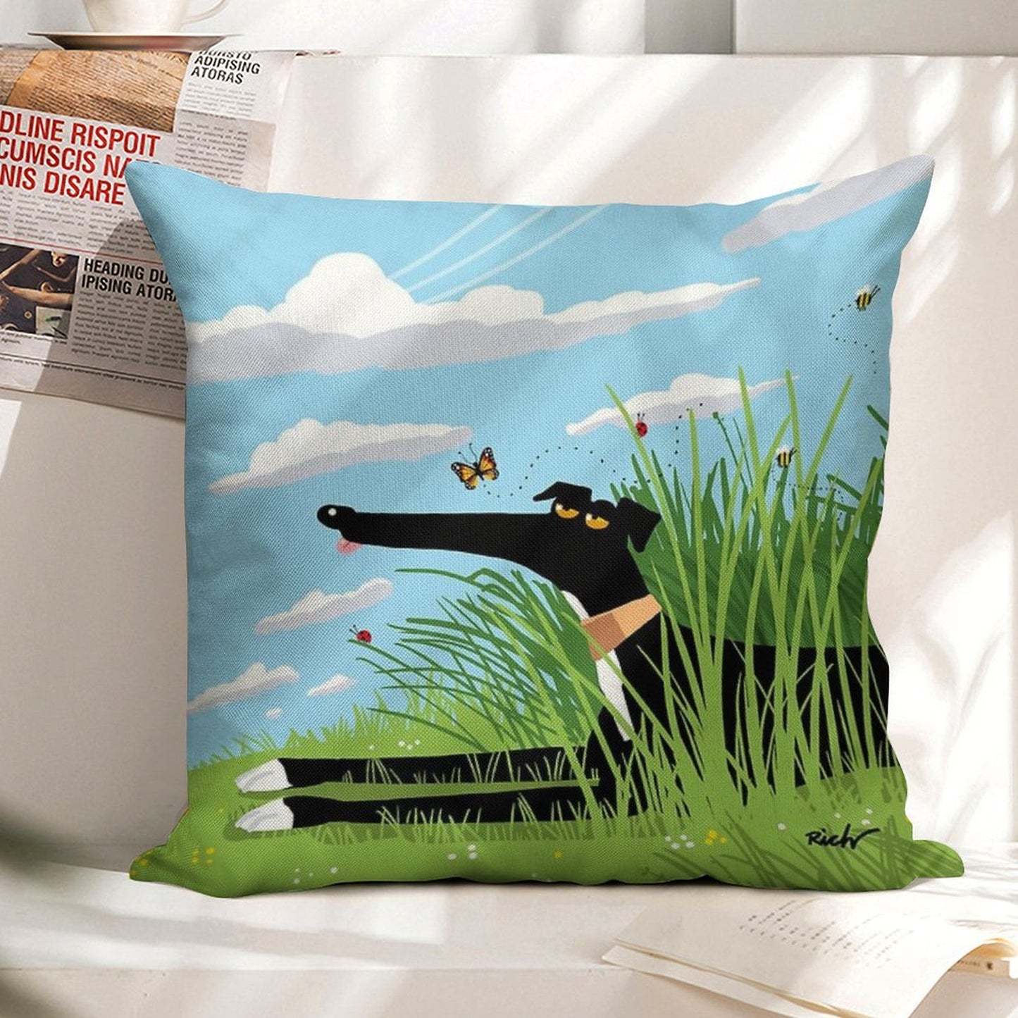 Summer Derp Linen Throw Pillow Cover