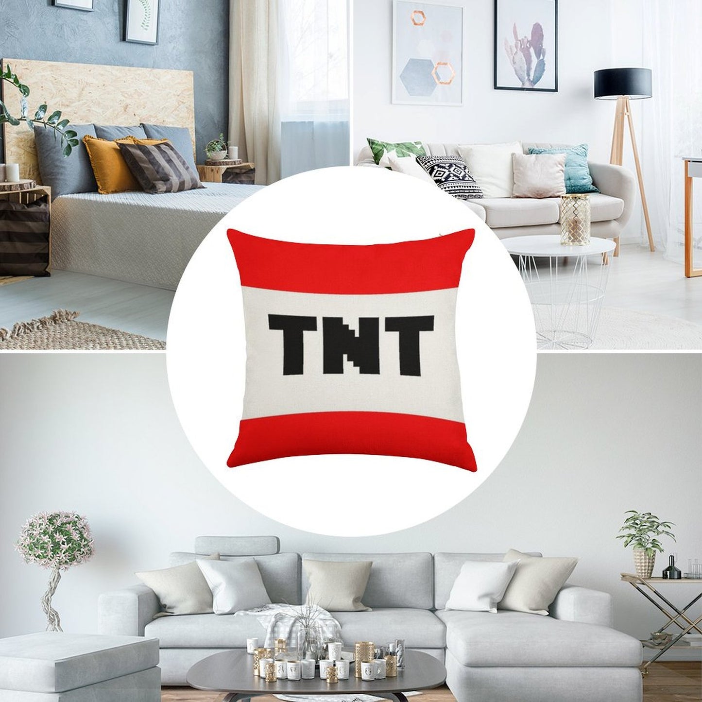 TNT Linen Throw Pillow Cover