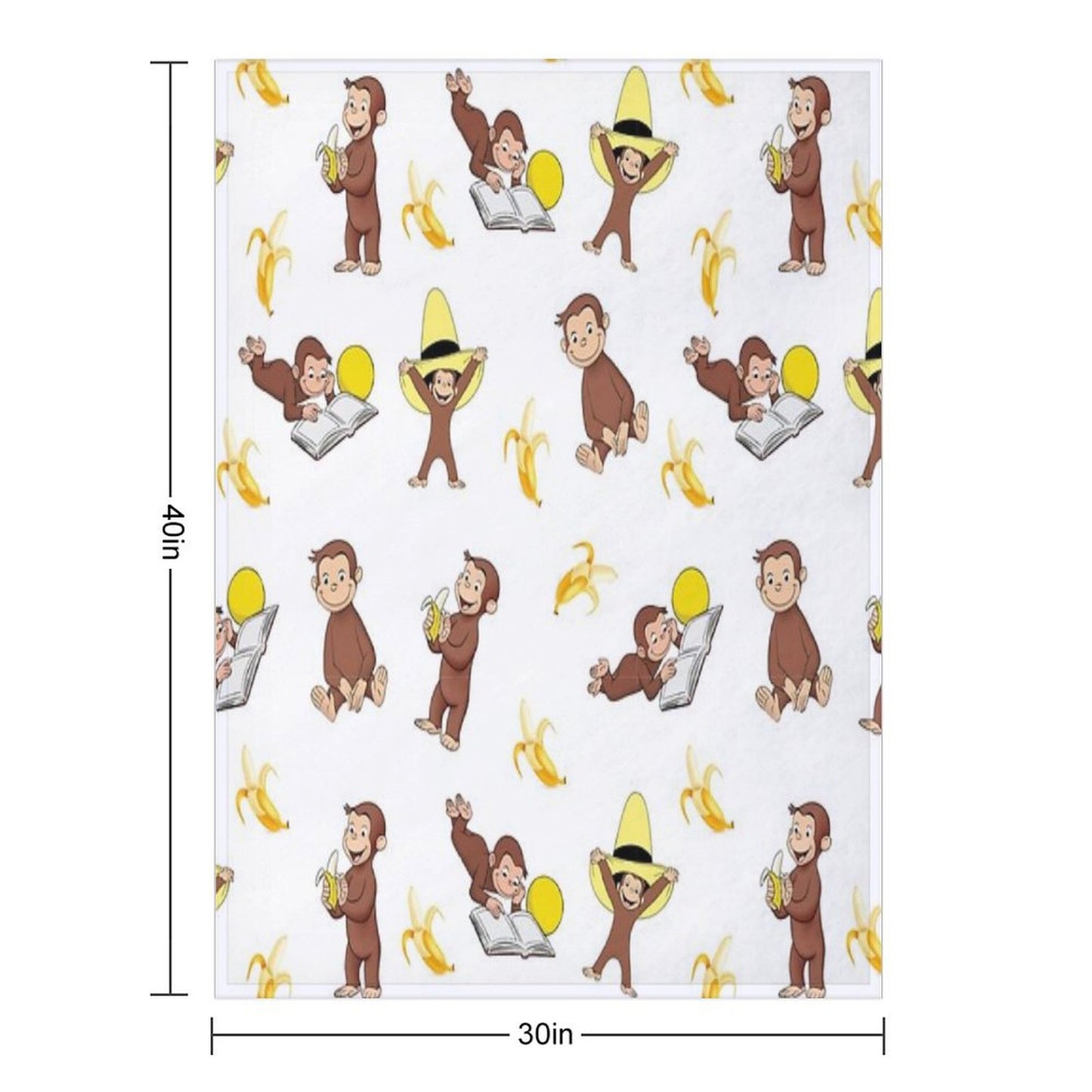 George The Curious Monkey Cartoon for Kids Pack Throw Blanket