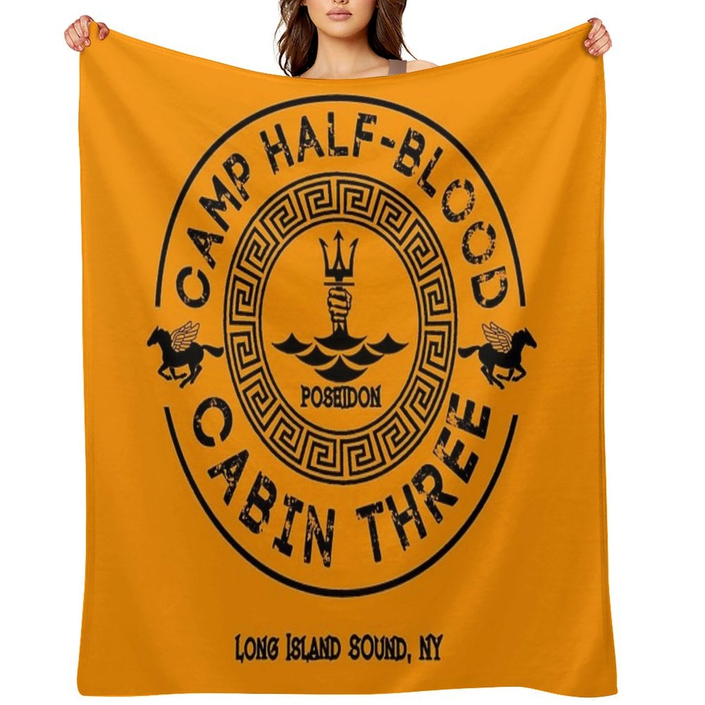 Percy Jackson - Camp Half-Blood - Cabin Three - Poseidon Throw Blanket