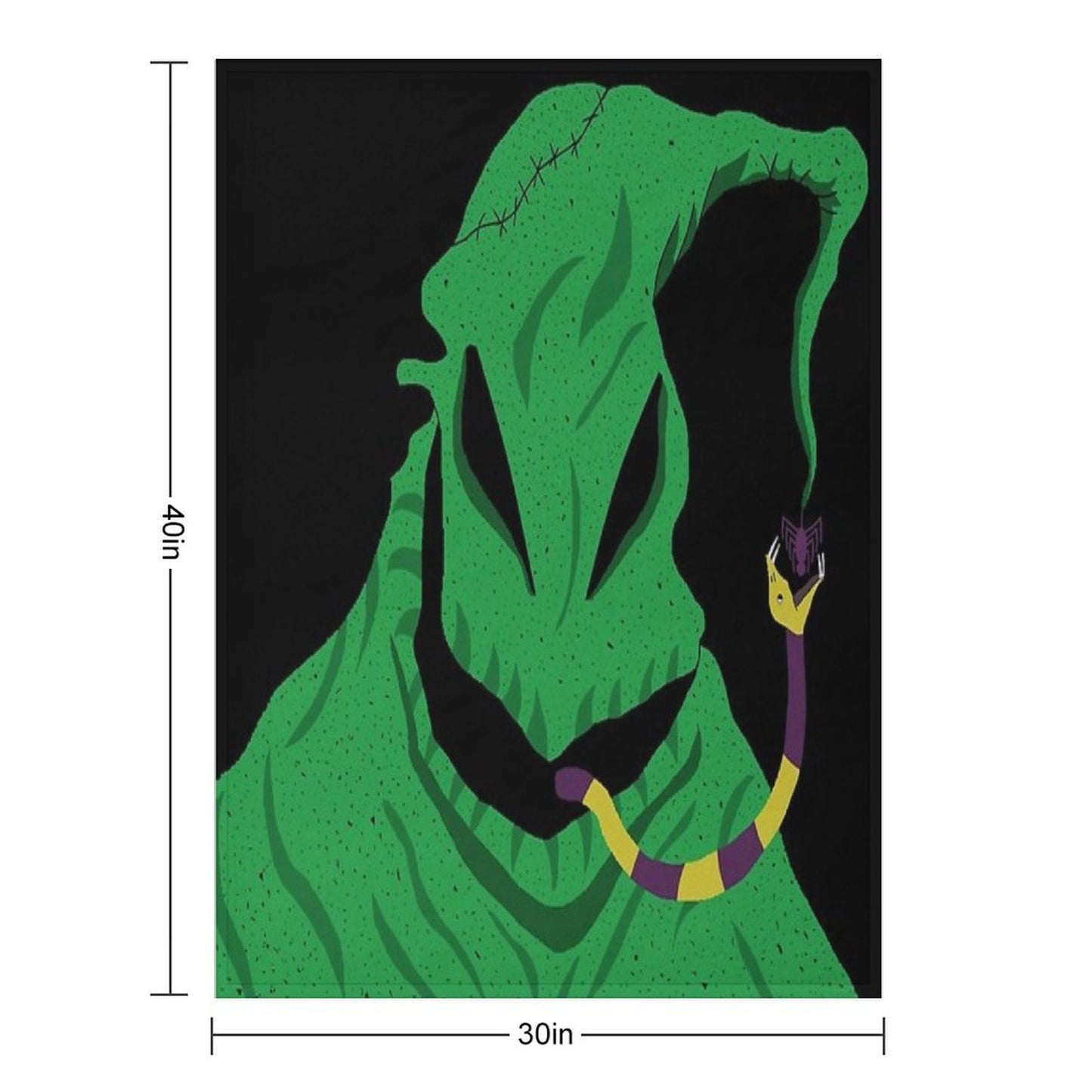 The Nightmare before Christmas Oogie Boogie Eatin A Spider Throw Blanket