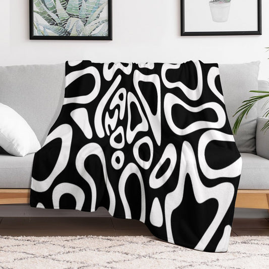 Lando Norris 2024 White Helmet Pattern Throw Blanket