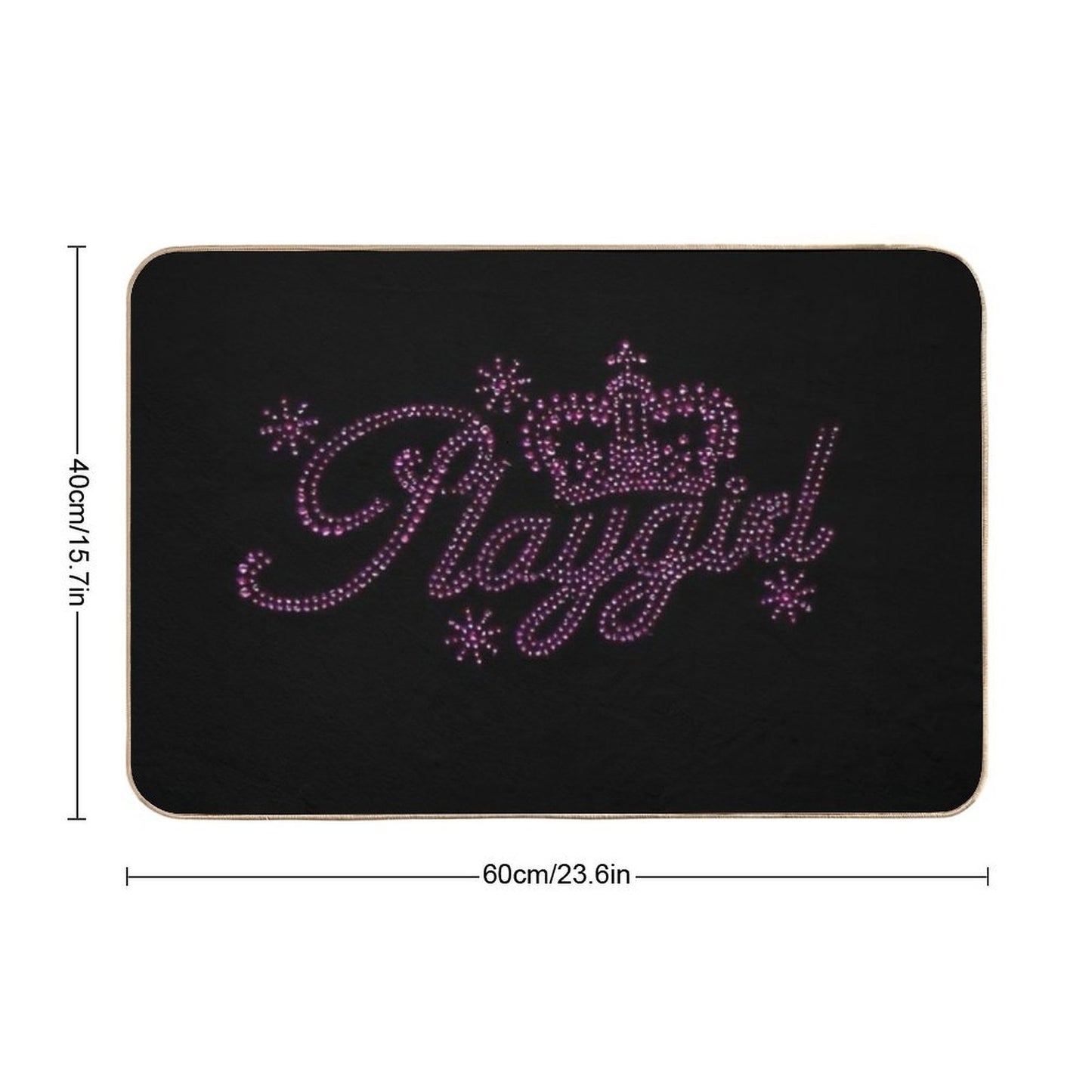 Playgirl Pink Glam Absorbent Bath Mat