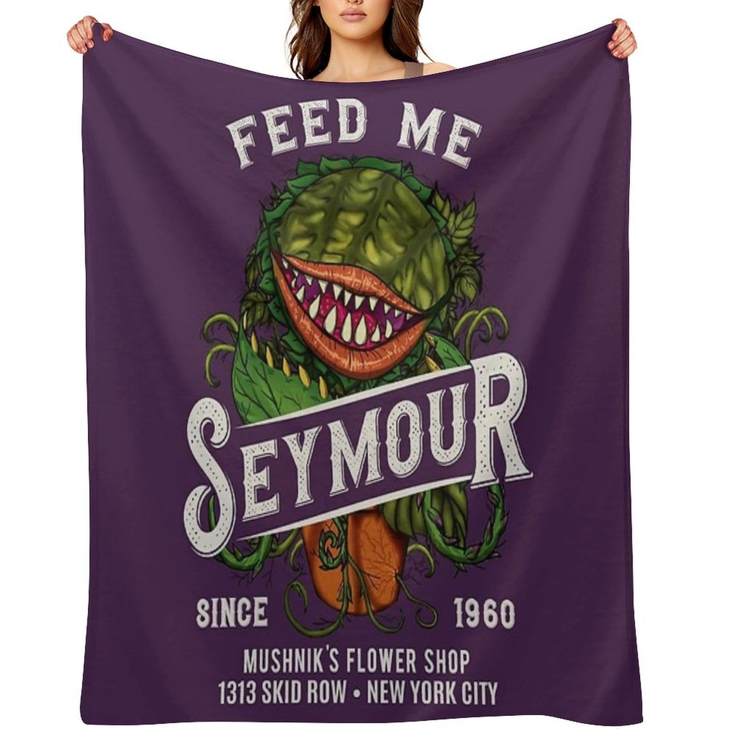Feed Me Seymour Throw Blanket