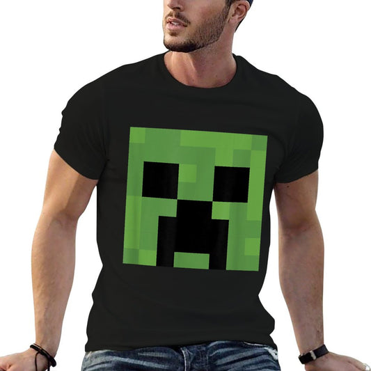 Minecraft Creeper Big Face Oversized Silhouette T-Shirt