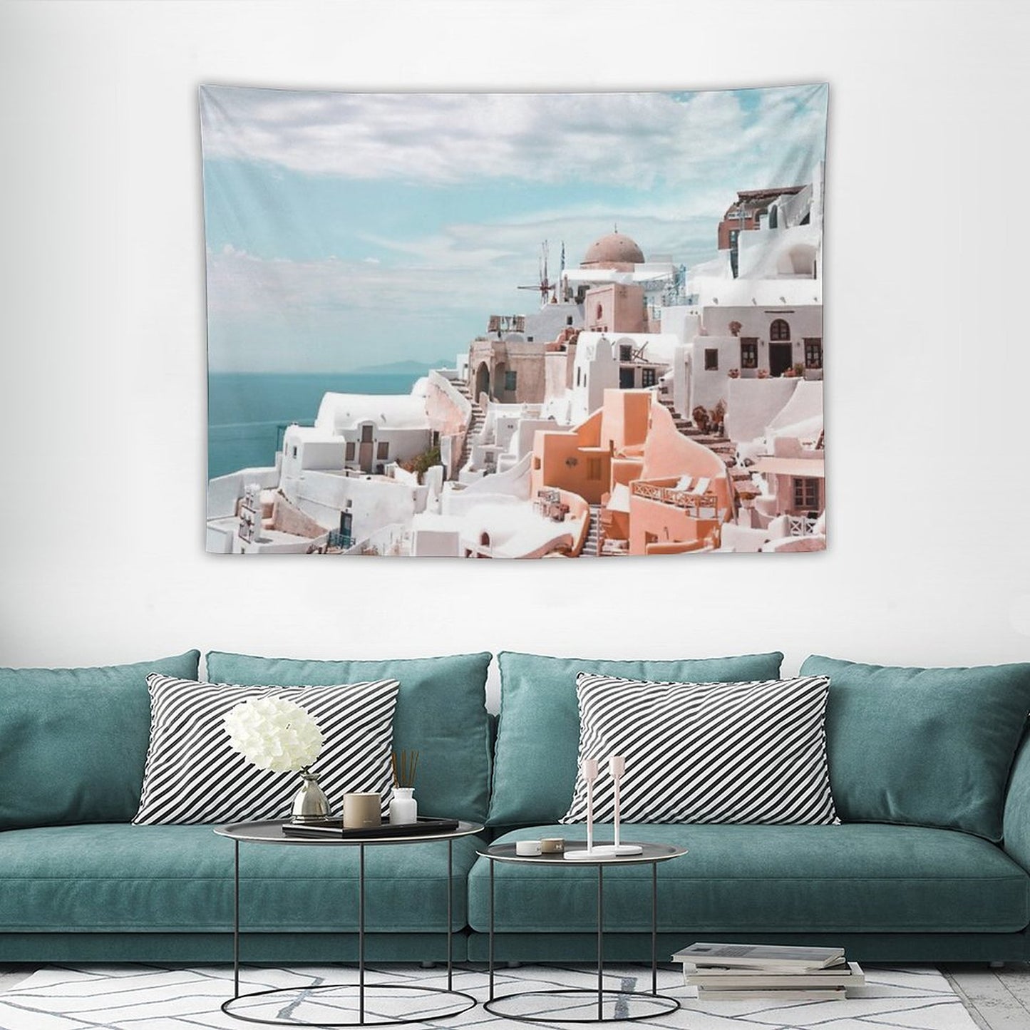 Santorini Oia Greece Tapestry