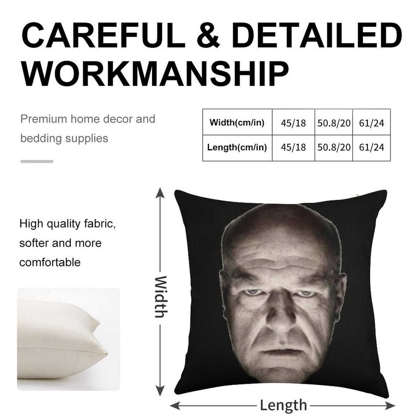 Hank Staring Meme Linen Throw Pillow Cover