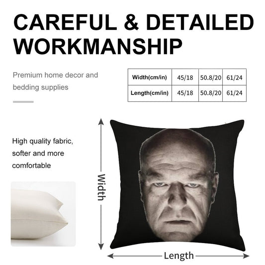 Hank Staring Meme Linen Throw Pillow Cover