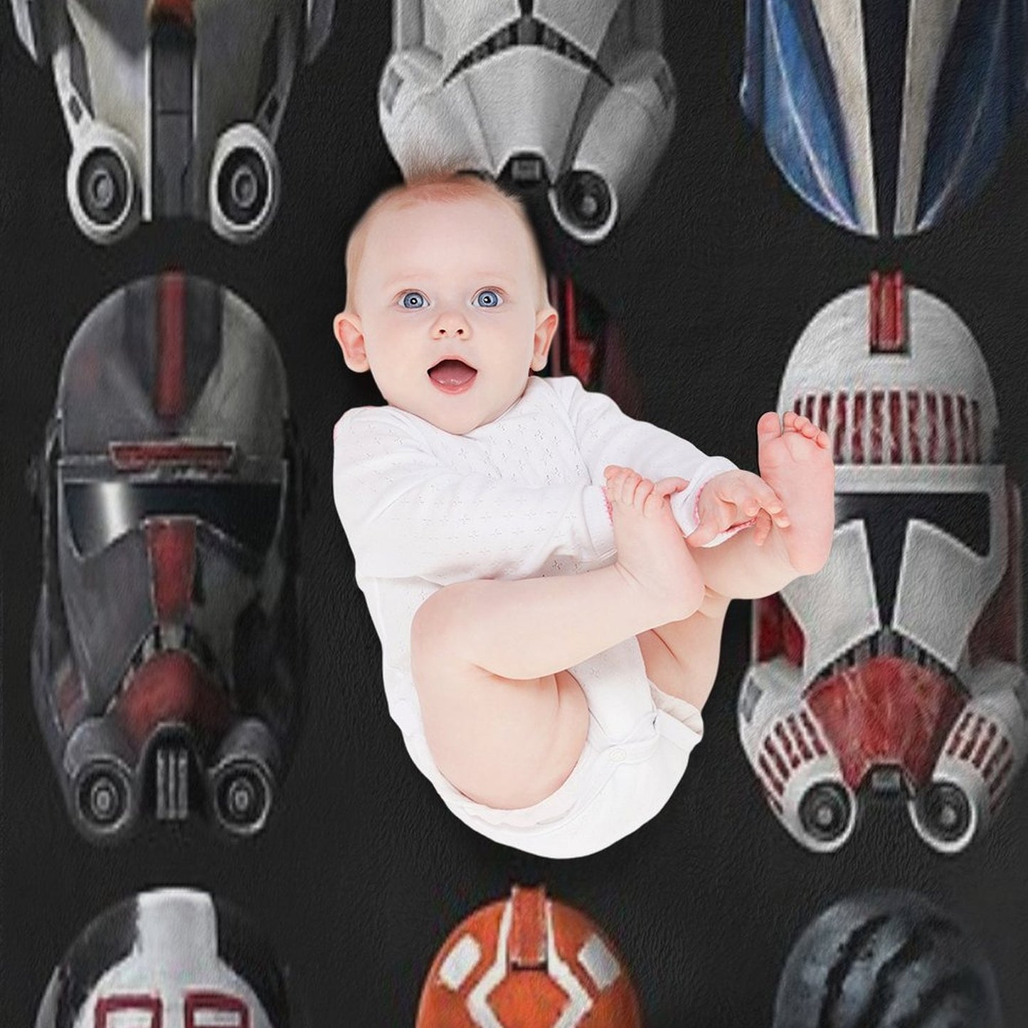 The Clone Wars Clone Helmets Throw Blanket