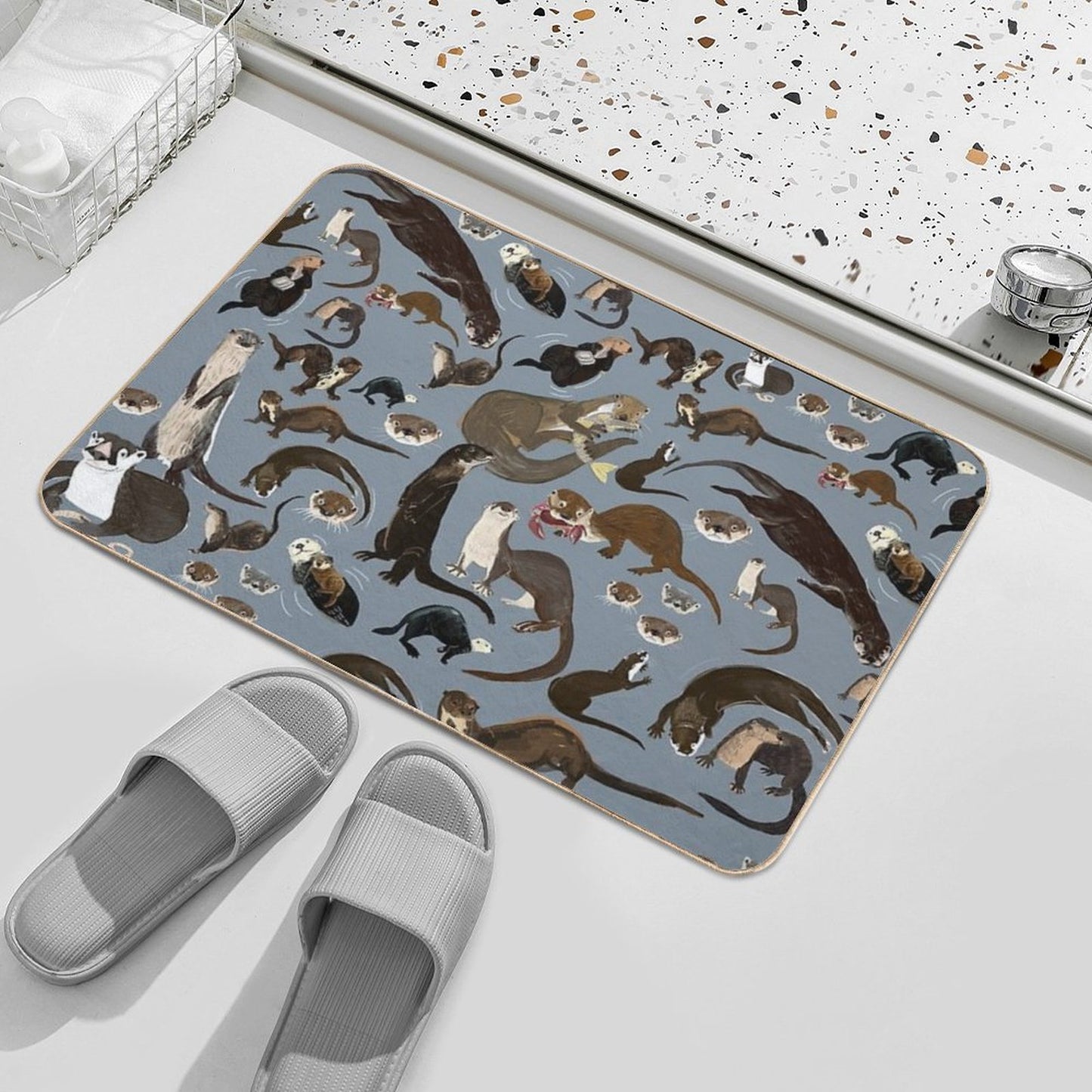 Old World Otters Bath Mat