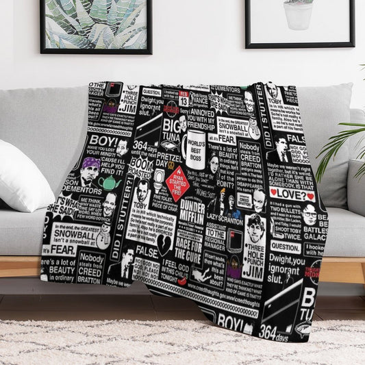 Wise Words From The Office - The Office Quotes Throw Blanket