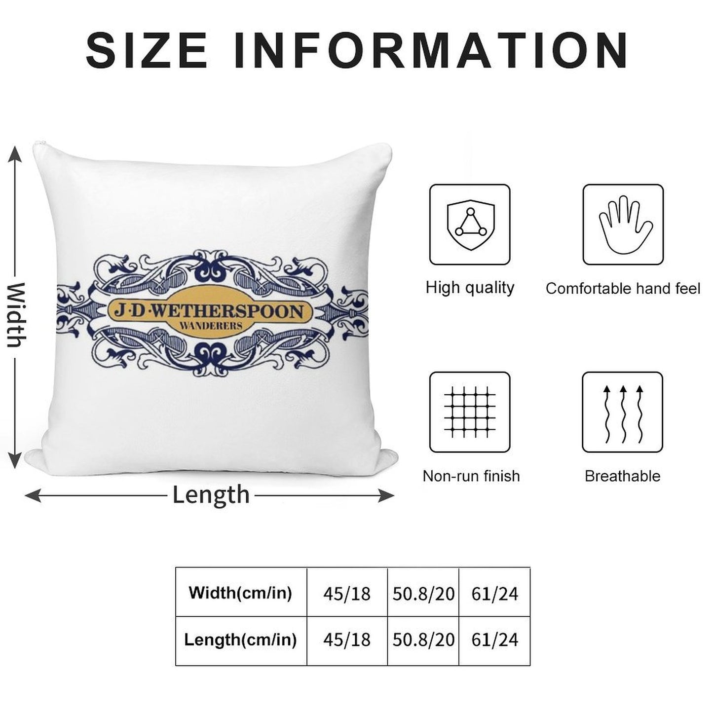 Wetherspoon Wanderers Shirt Soft Warmth Comfort Throw Pillow