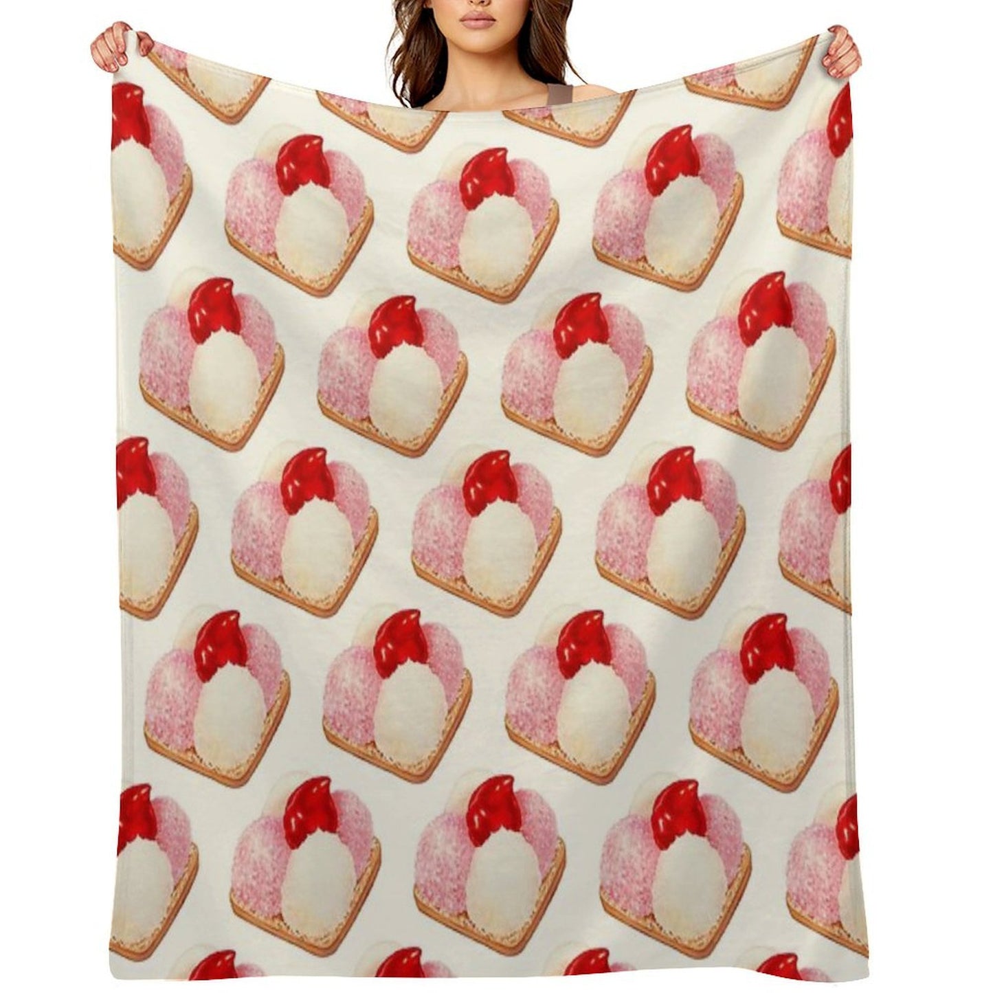 Mexican Snack Cookie - White Throw Blanket