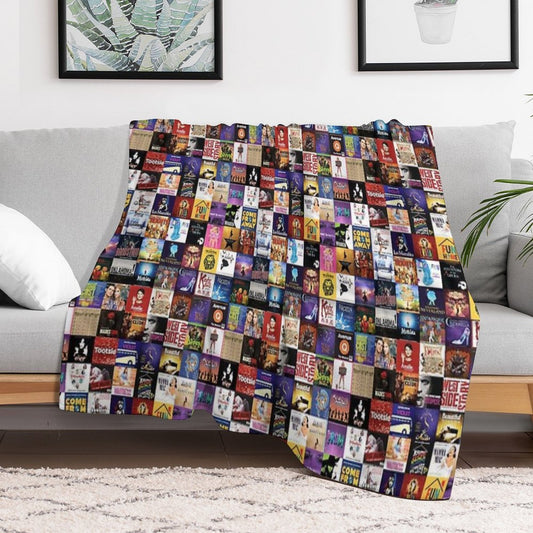 Musicals Collage Throw Blanket
