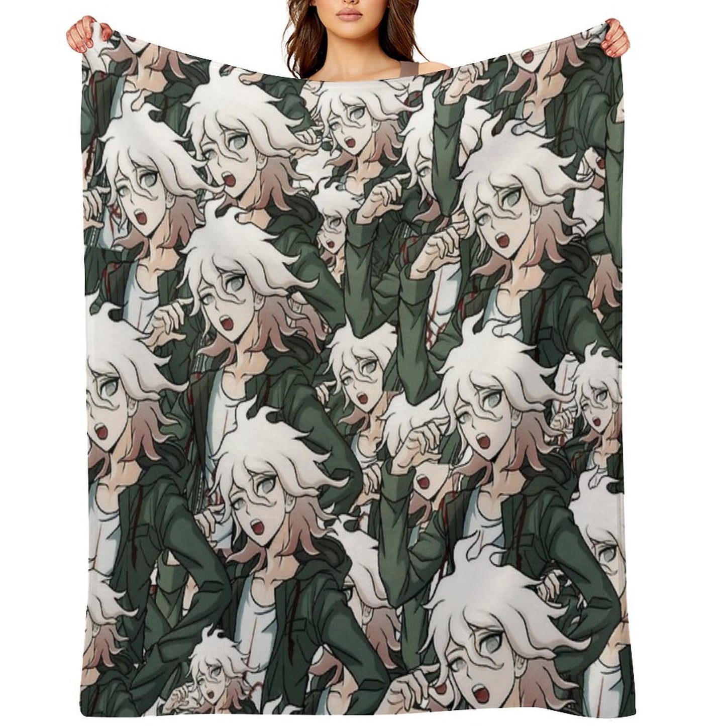 Nagito Komaeda Voice Hope Throw Blanket