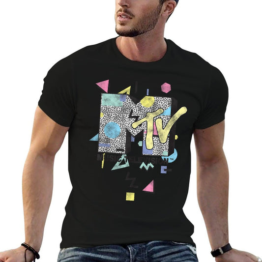 MTV Retro Shape Design Logo Graphic  Odor-resistant T-Shirt