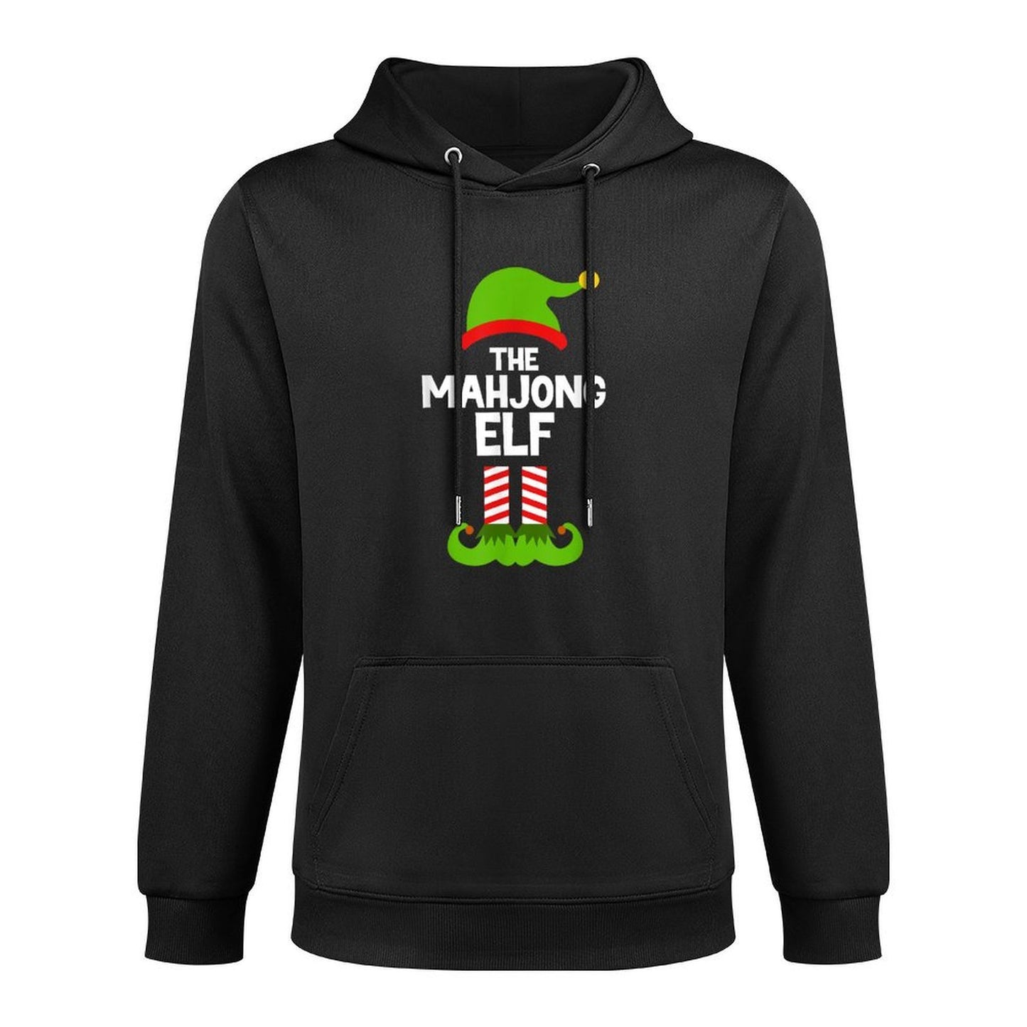 Funny The Mahjong Elf Christmas Family Party Pajama Adjustable Hood Hoodie