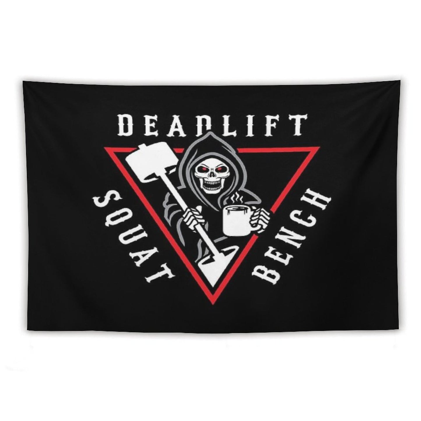 Squat Bench Deadlift Grim Reaper Tapestry
