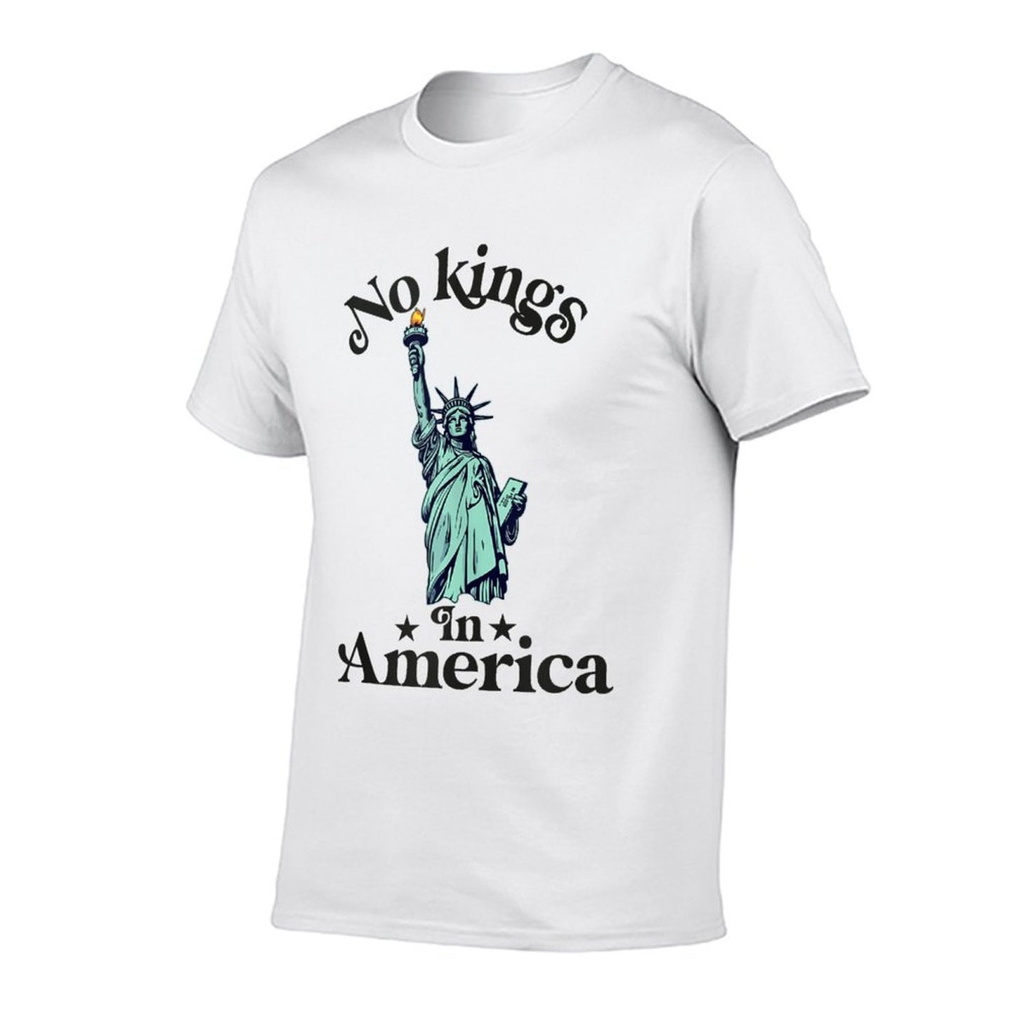 No Kings in America Flag Protest Save Democracy Heathered Texture T-Shirt