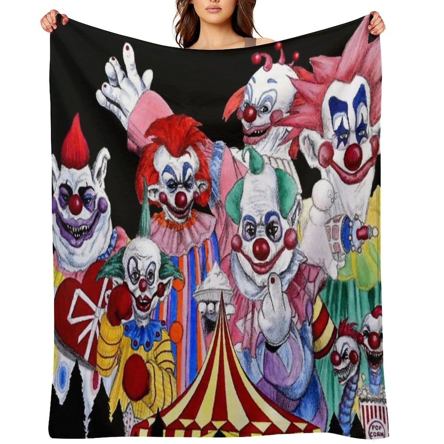 Killer Klowns From Outer Space! Throw Blanket