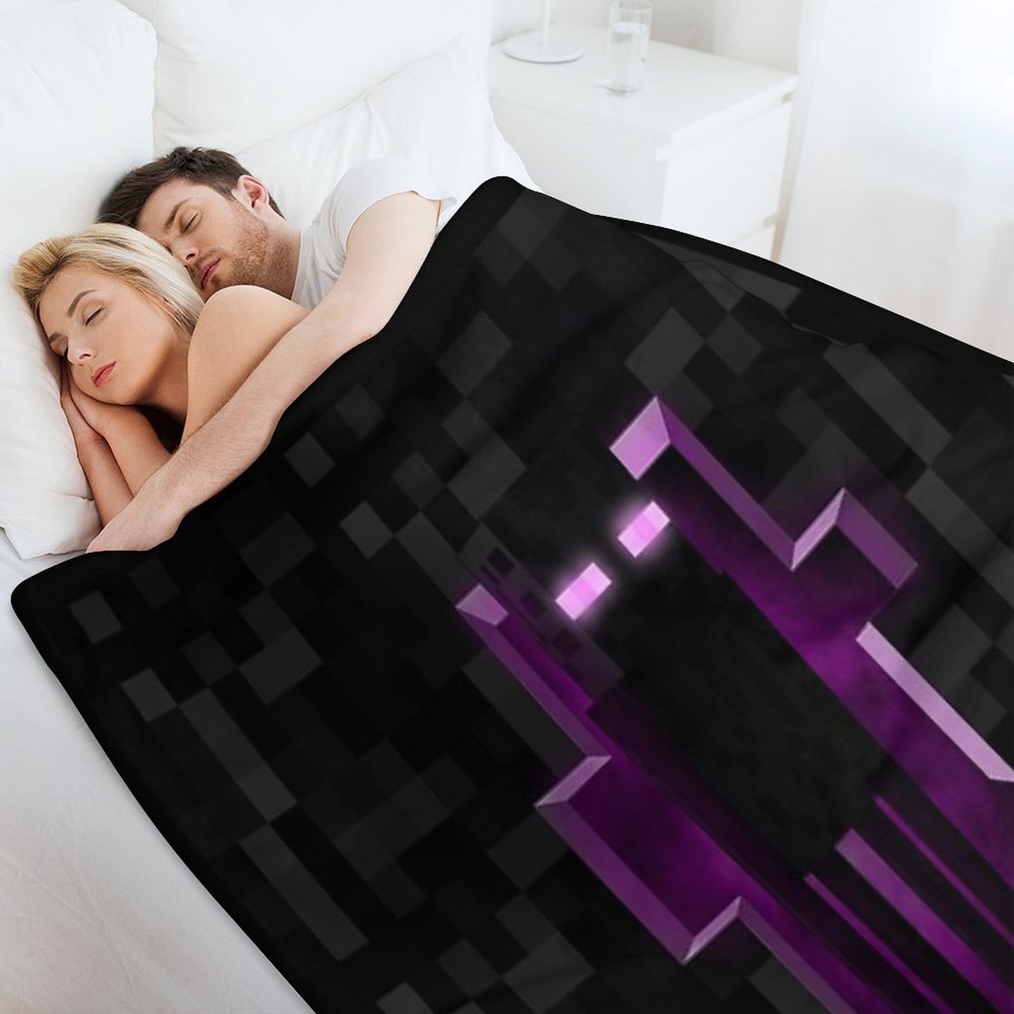 Enderman Minecrafter Enderdragon Throw Blanket