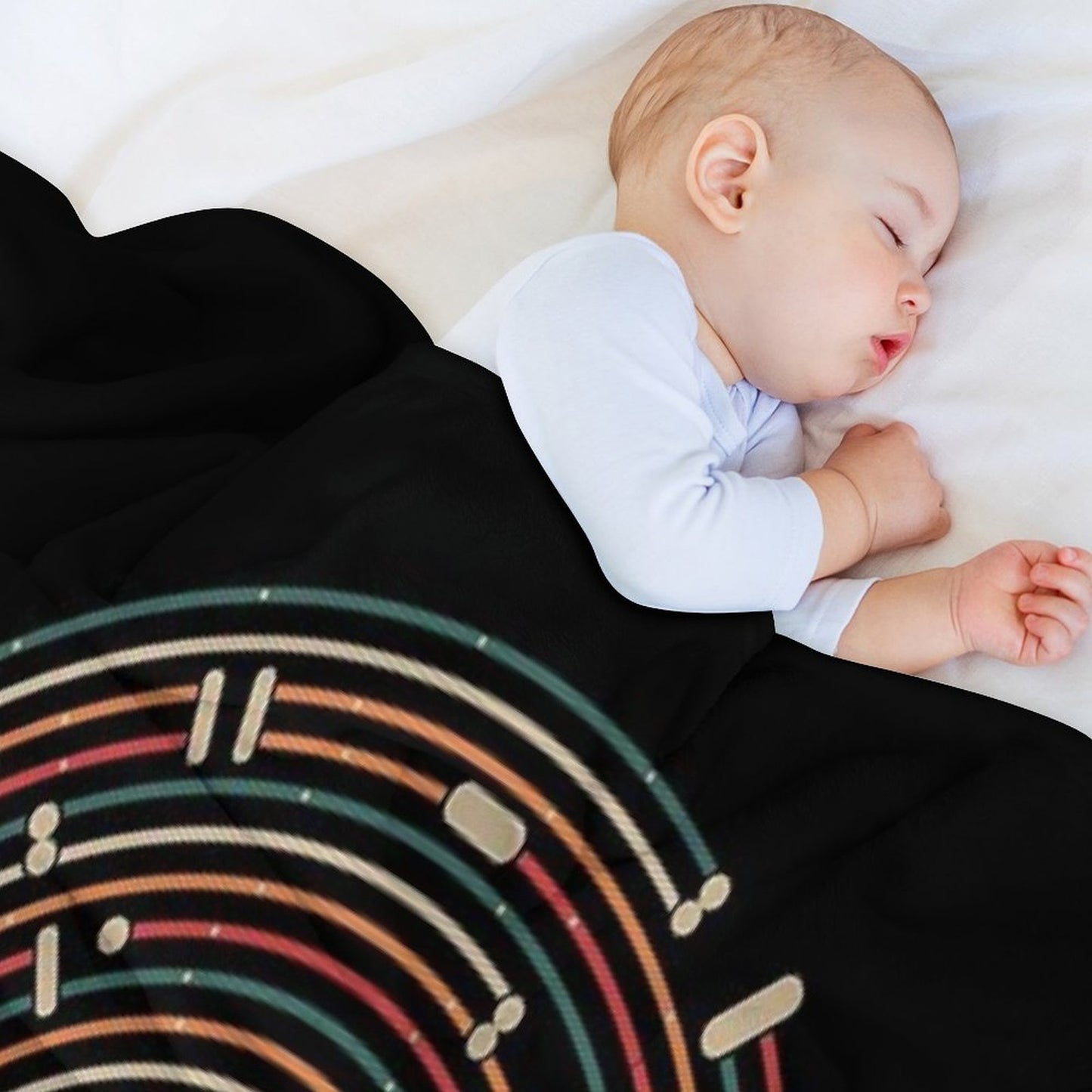 Vinyl Music Metro Record Map Labyrinth Throw Blanket